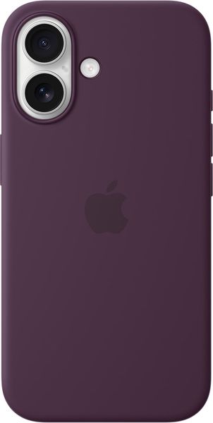 Hovedbilde iPhone 16 Apple silikondeksel med MagSafe (plum)